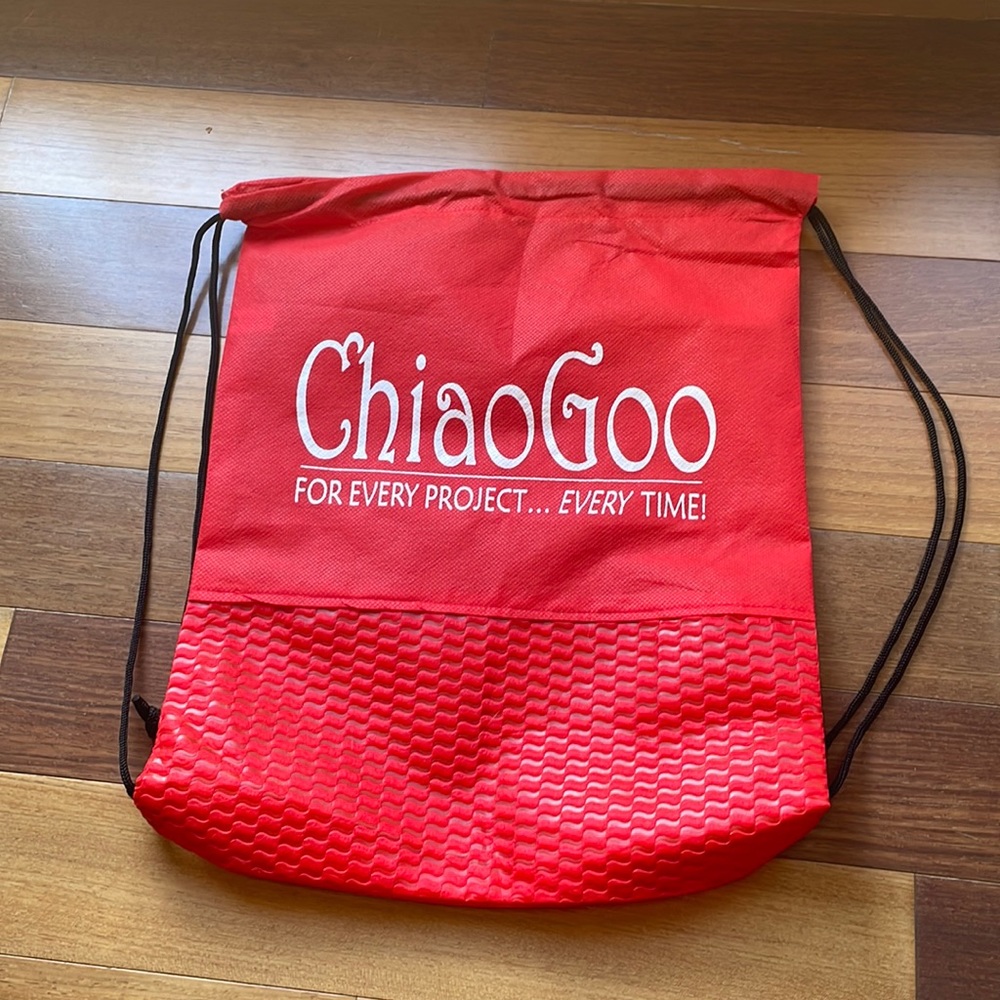 ChiaoGoo Red Drawstring Backpack Project Bag